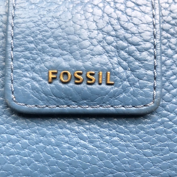 Fossil blue leather wallet - Picture 2 of 6
